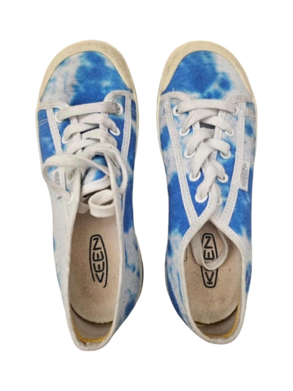 KEEN Elsa Blue Tie-Dye Canvas Lace-Up Sneakers Runners Shoes